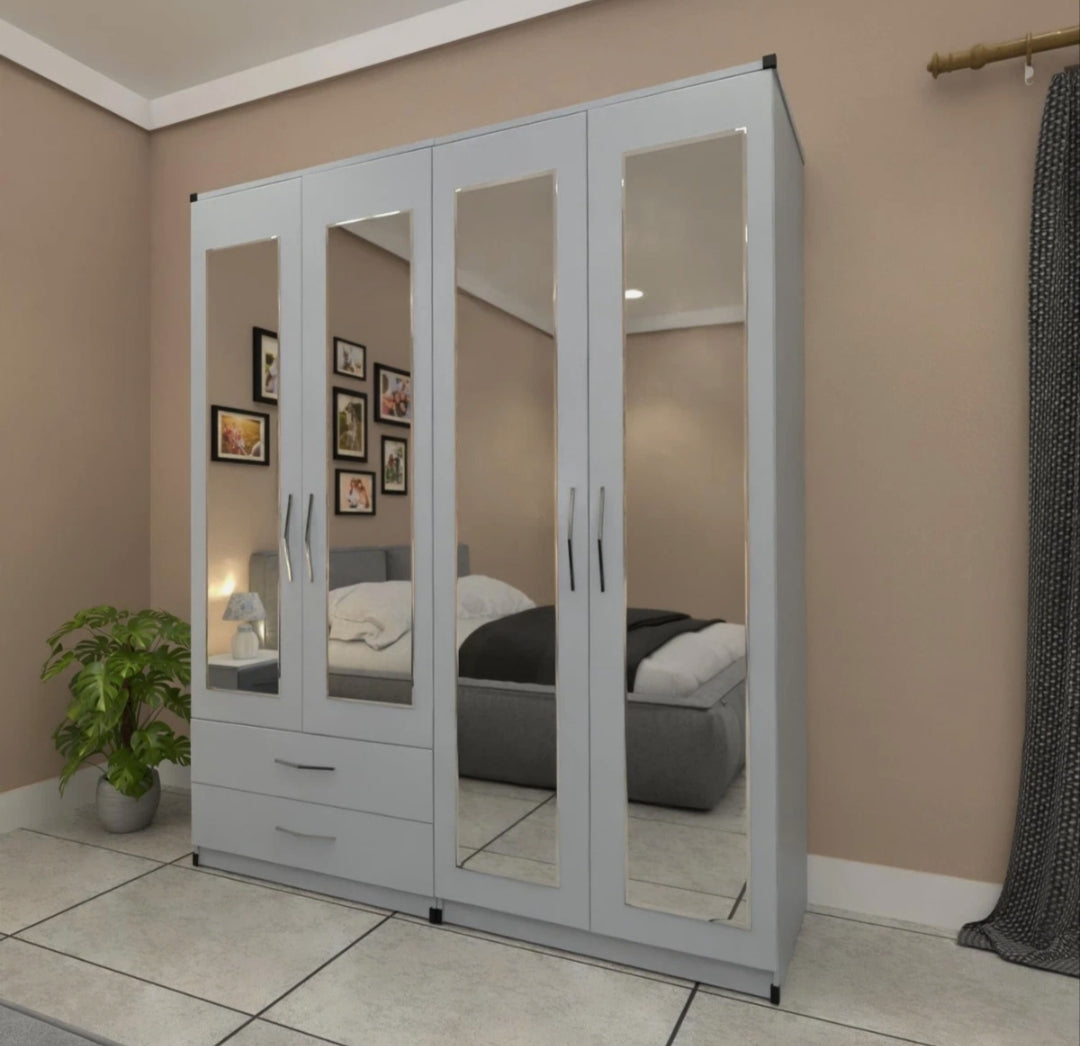4 Doors 4 Mirrors with 2 drawrs