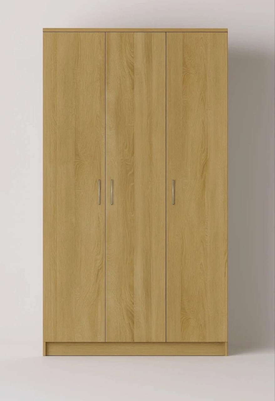 3 Door Plain Wardrobe