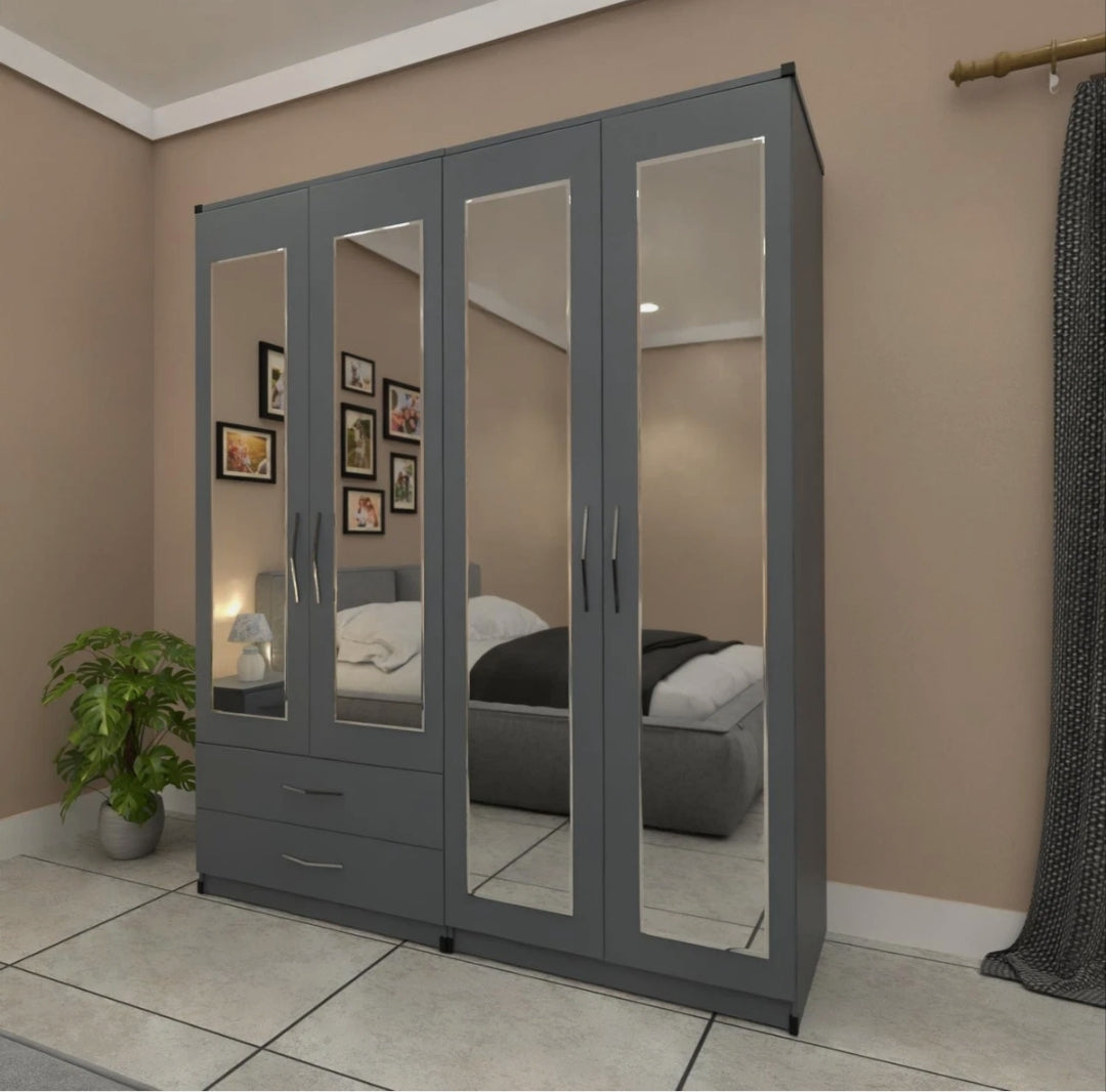 4 Doors 4 Mirrors with 2 drawrs